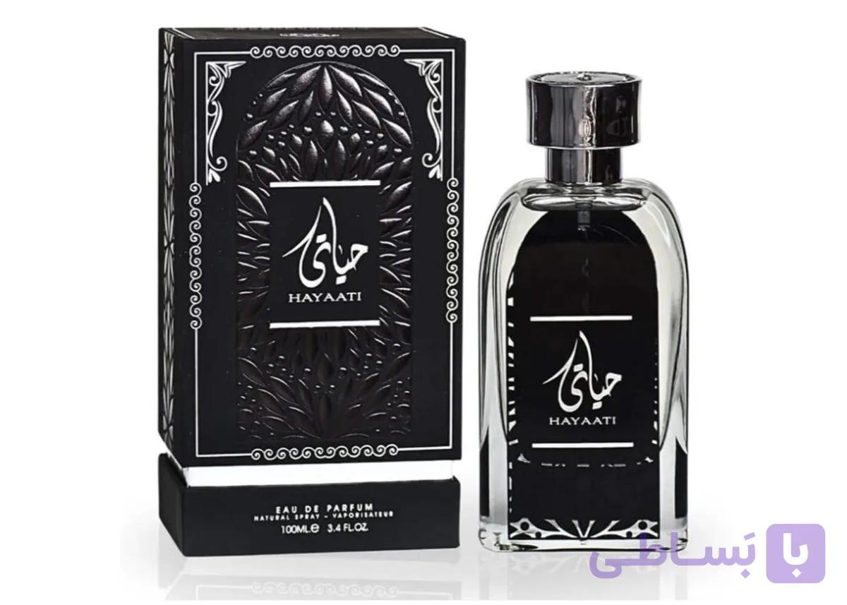 عطر مردانه ارض الزعفران حیاتی مدل Hayaati Black حجم 100 میل