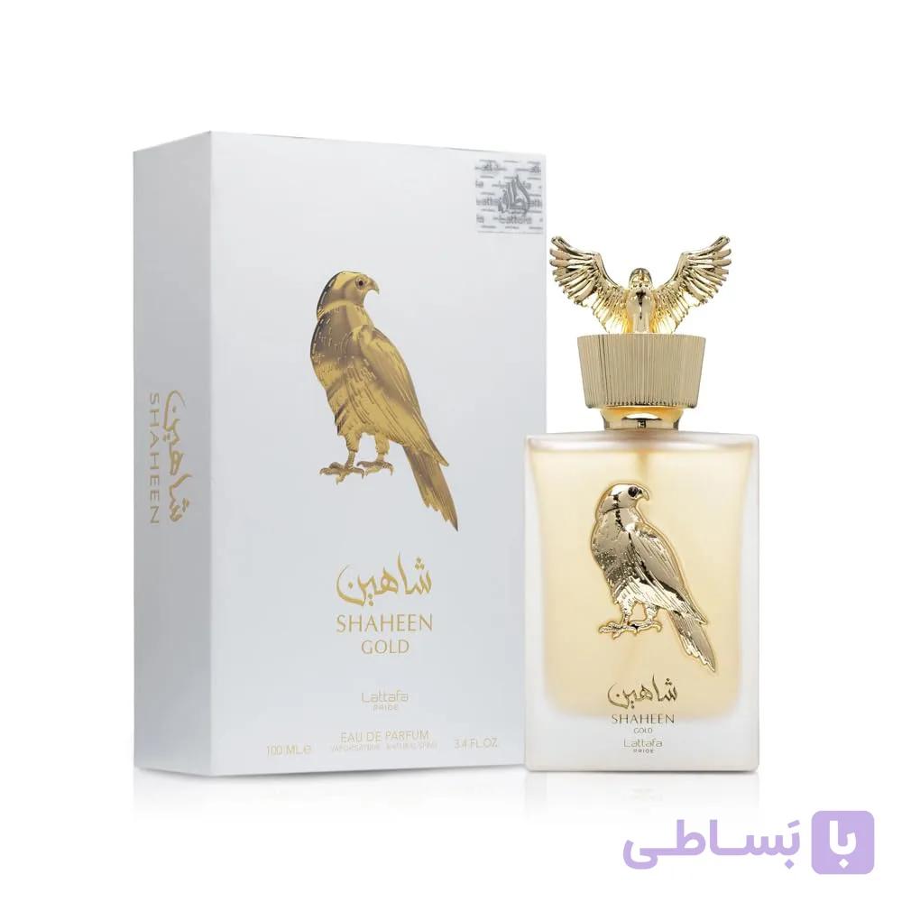 عطر زنانه و مردانه لطافه شاهین گلد مدل Shaheen Gold حجم 100 میل — تصویر 1