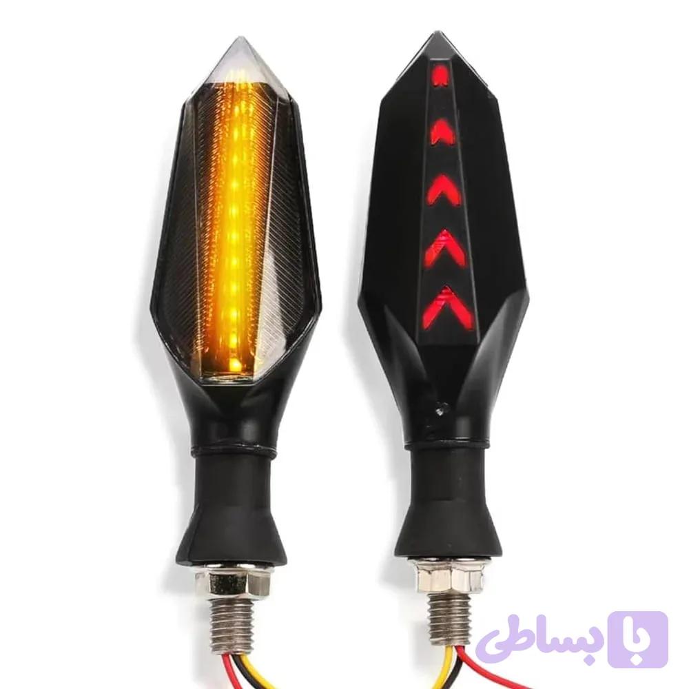 و قیمت راهنما موتور سیکلت مدل LED دوطرفه قرمز (مناسب برای افزایش دید و ایمنی در شب) — تصویر 1
