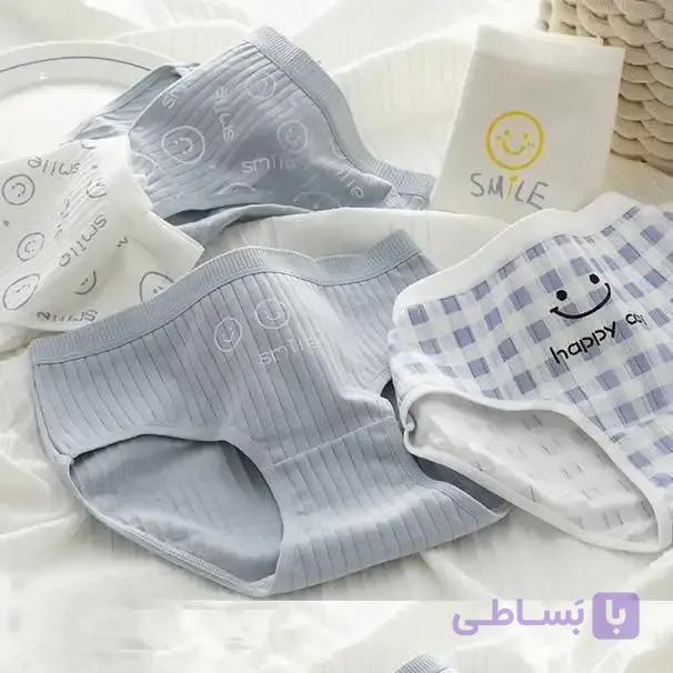 شورت فانتزی زنانه با طرح لبخند شاد و جذاب. — تصویر 1