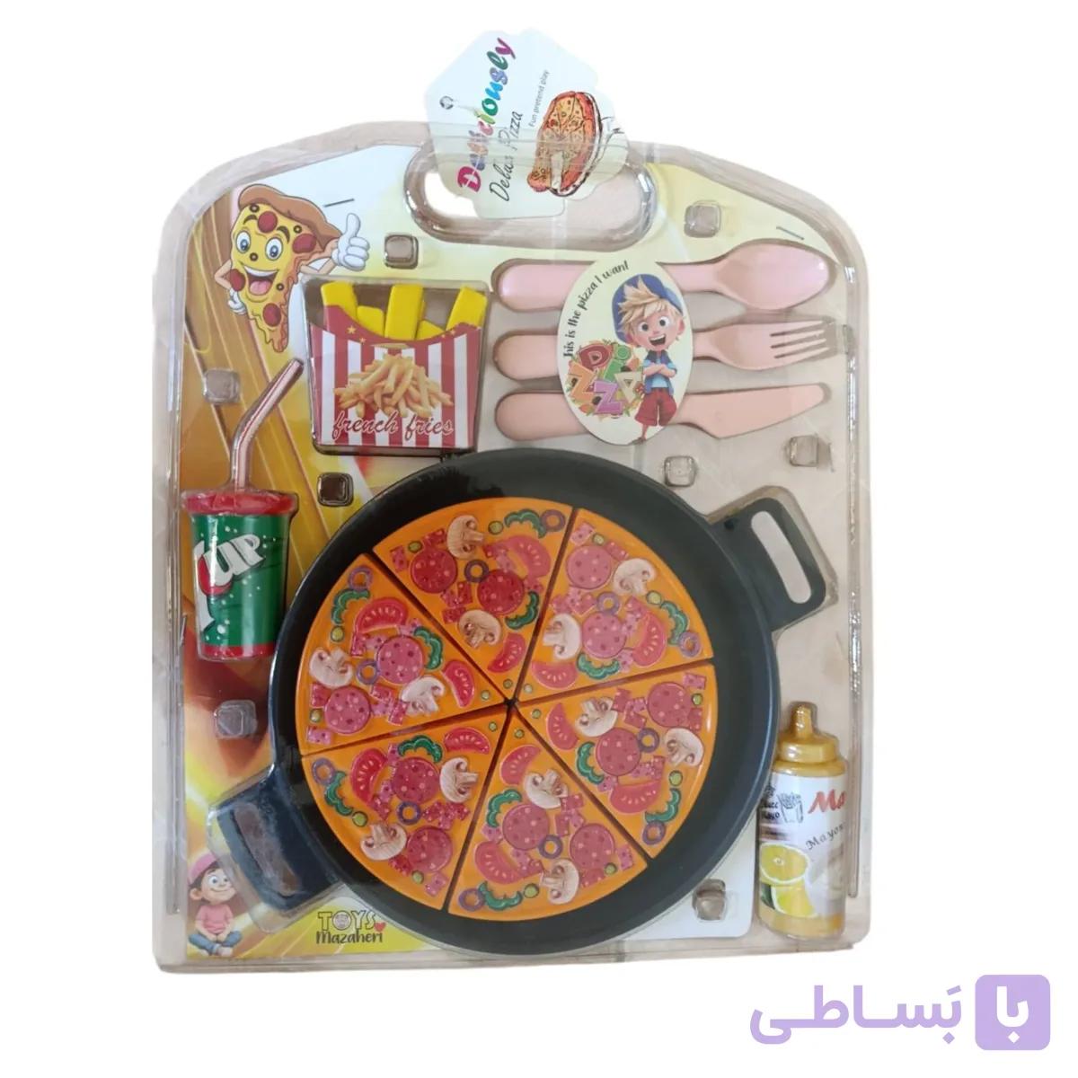 اسباب بازی ست پیتزا برشی ۱۳ تکه وکیوم
