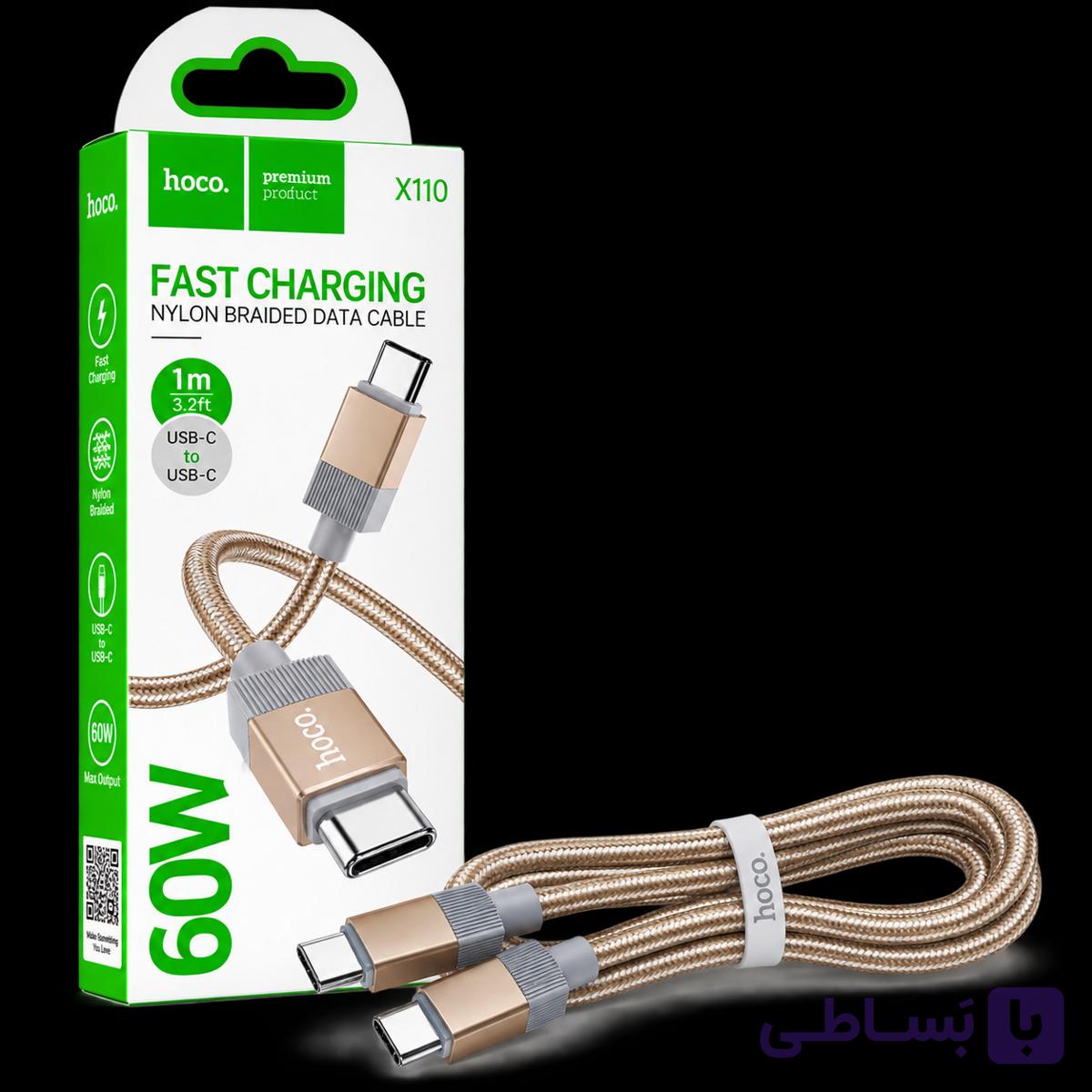 کابل USB-C به USB-C برند HOCO مدل X110