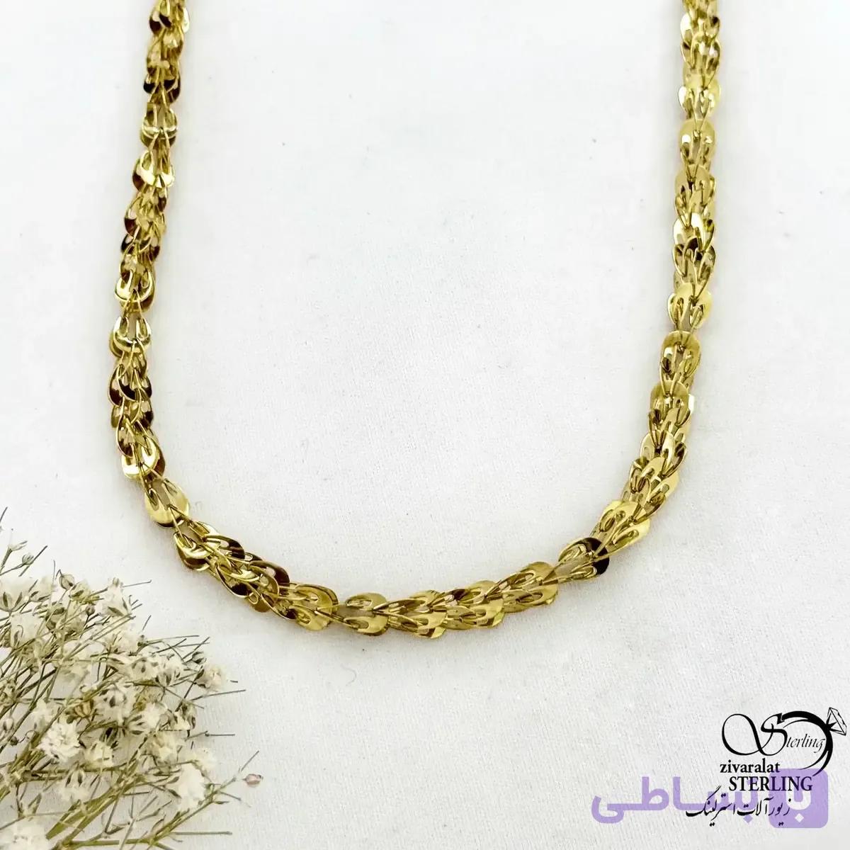 گردنبند مجلسی زنانه مشابه طلا کد 21103 — تصویر 1