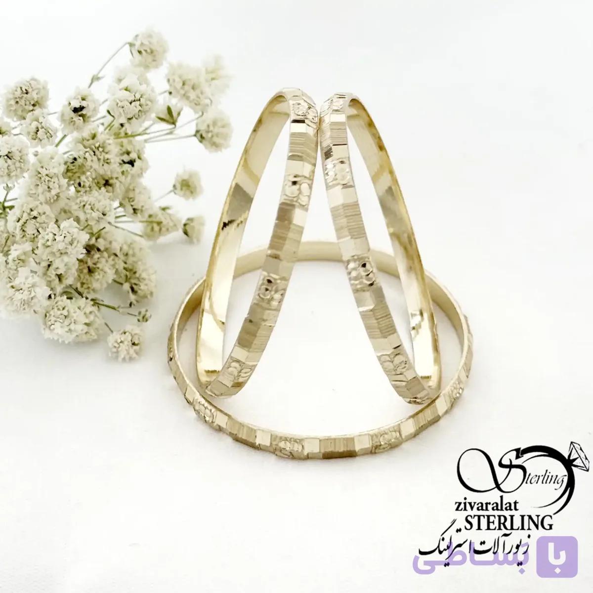 النگو بچه گانه 3میل طرح طلا کد 22247