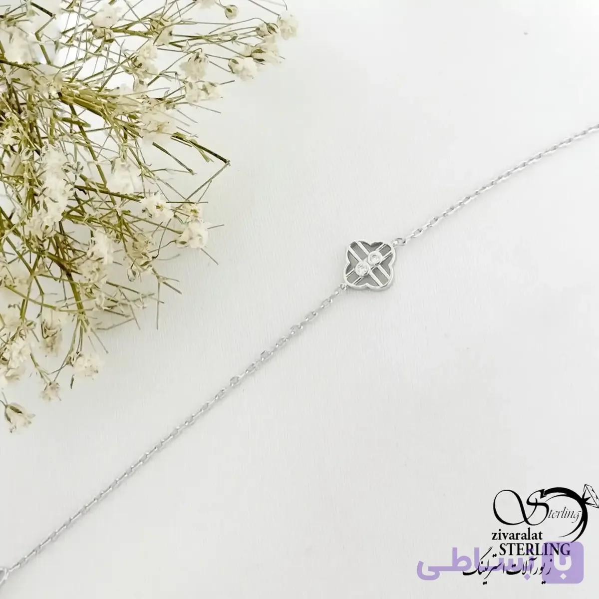 دستبند نقره 925 عیار طرح طلا کد 21271 — تصویر 1