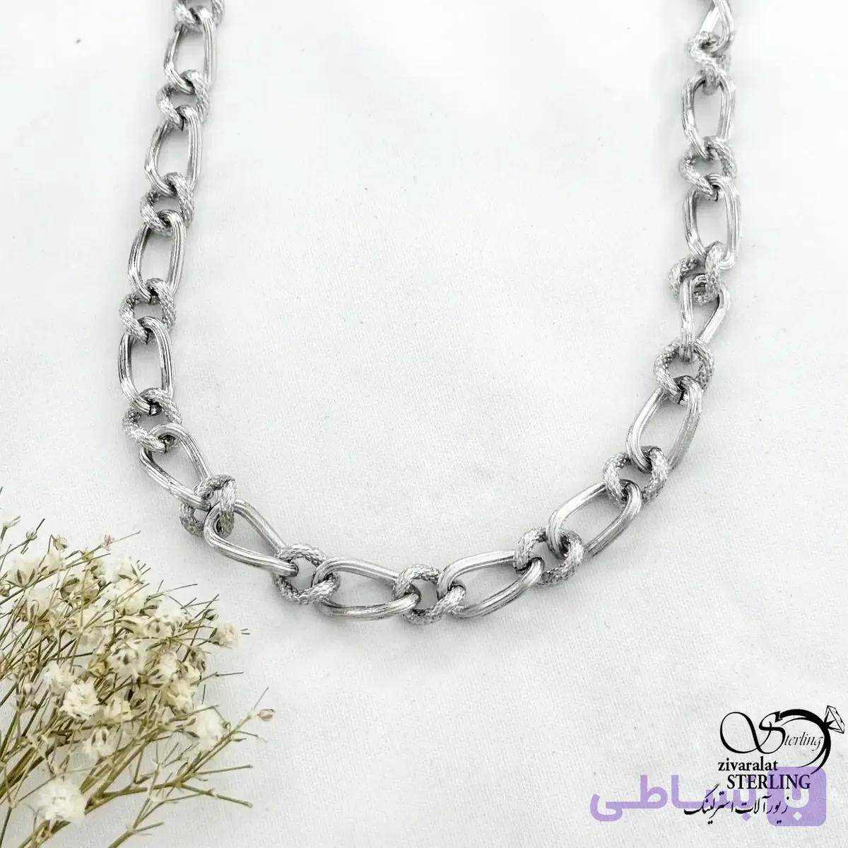 گردنبند (زنجیر) استیل مردانه درشت کد 21836