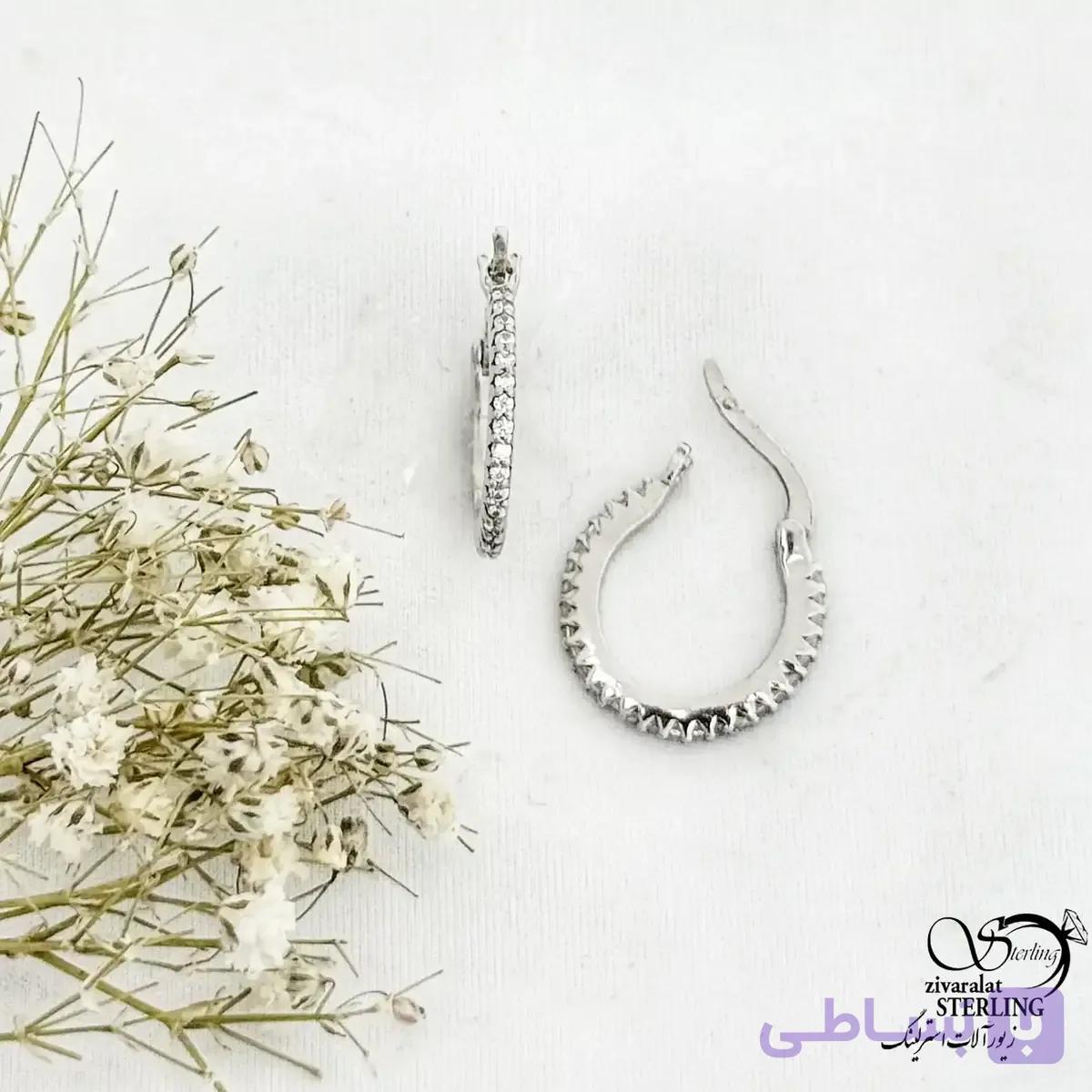 گوشواره نقره 925 عیار کد 20991 — تصویر 1