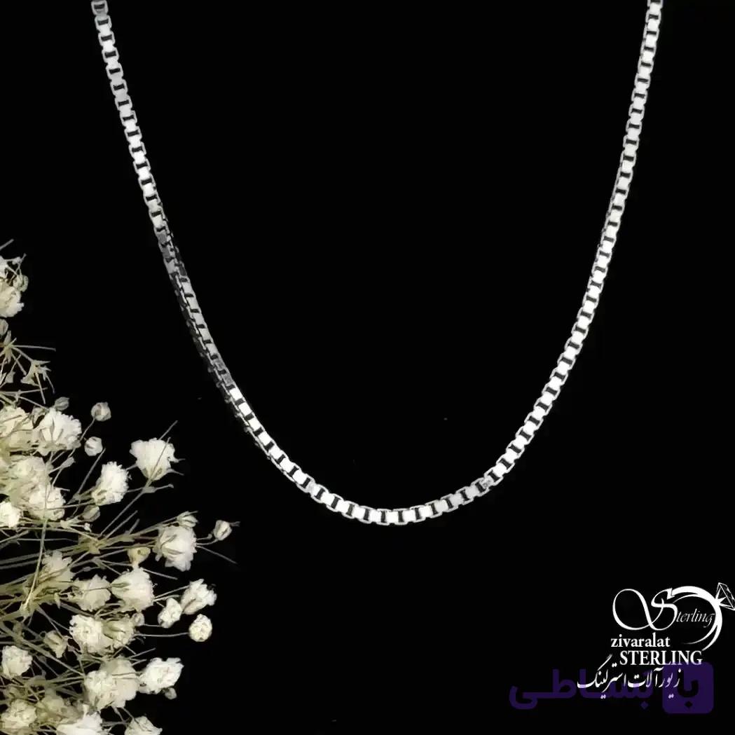 گردنبند نقره اسپرت بیزمارک ونیزی عیار925 کد 21849
