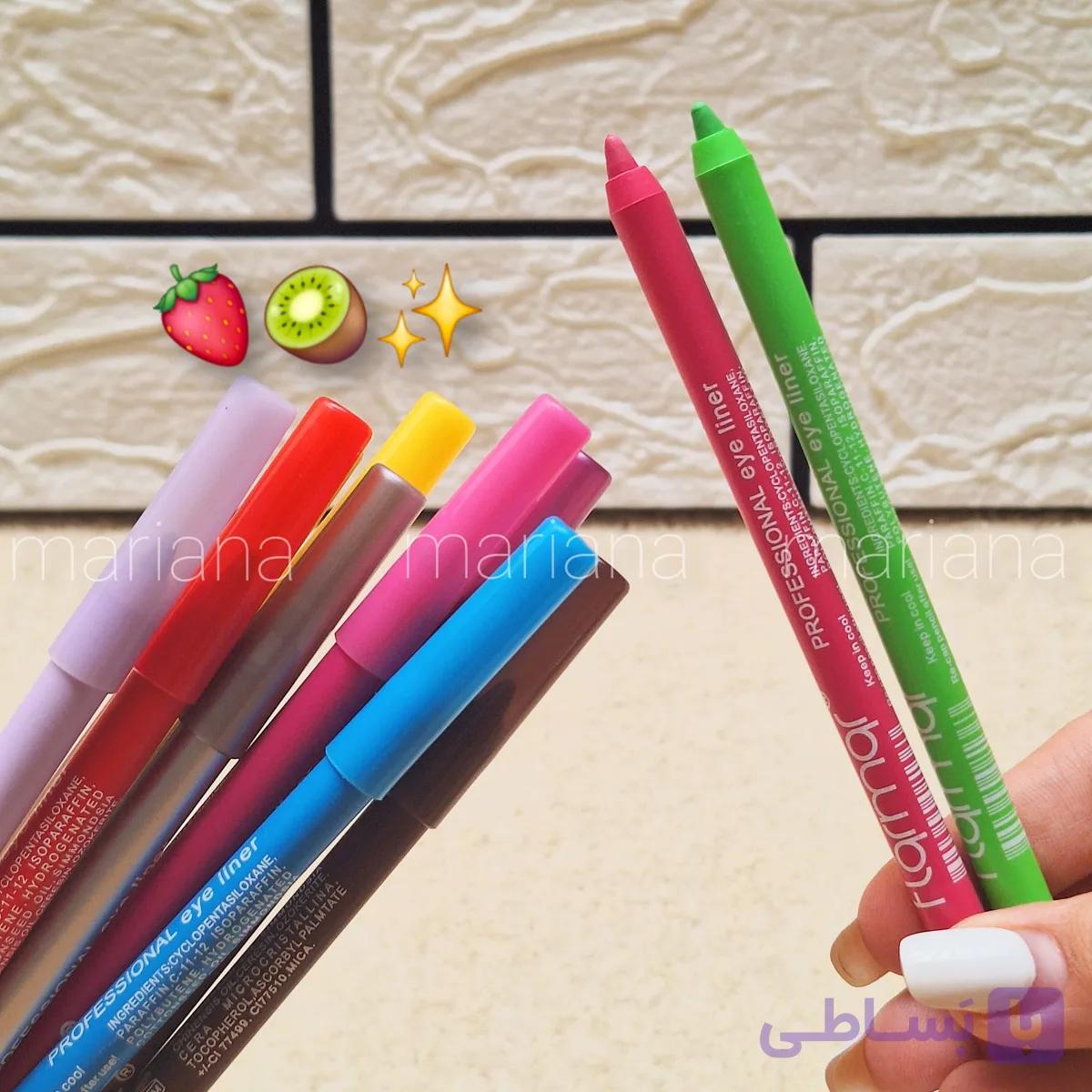 مداد چشم رنگی فلورمار | مداد چشم شمعی نرم و ضد حساسیت — تصویر 1