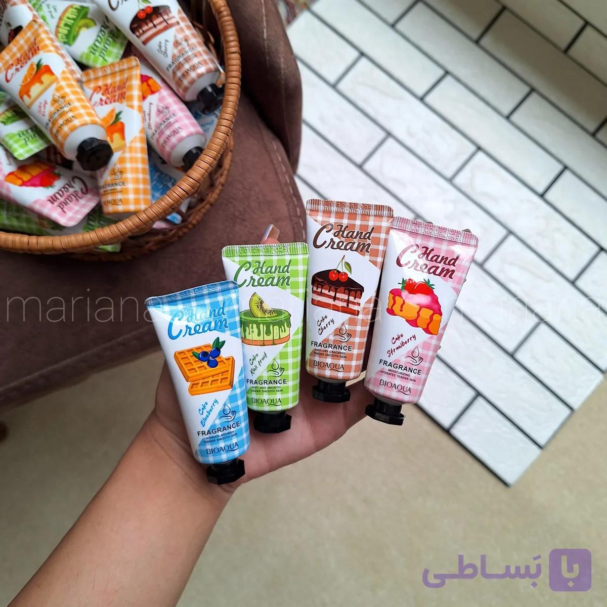 کرم دست کیک میوه‌ای BIOAQUA اصل | آبرسان و مرطوب‌کننده قوی دست — تصویر 1