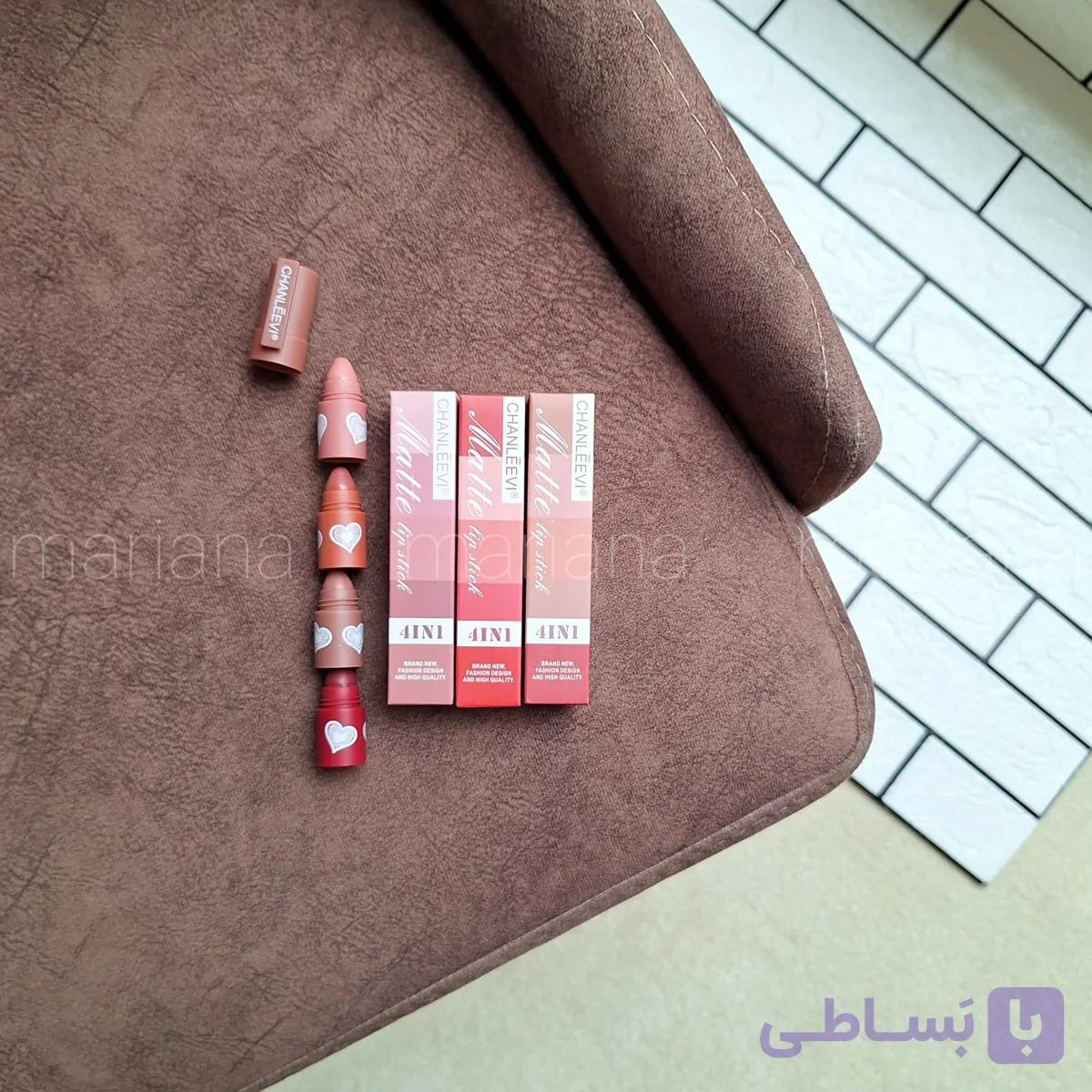 رژ لب ۴ طبقه CHANLEEVI | رژ لب جامد مات و مخملی — تصویر 1
