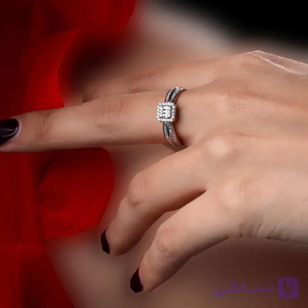 انگشتر نقره زنانه جی تی ای طرح امرال کد sv-244 — تصویر 1