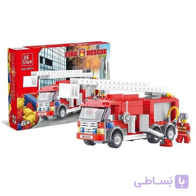 لگو ماشین آتش‌نشانی مدل Fire Rescue برند JIE STAR کد 22015 — تصویر 1