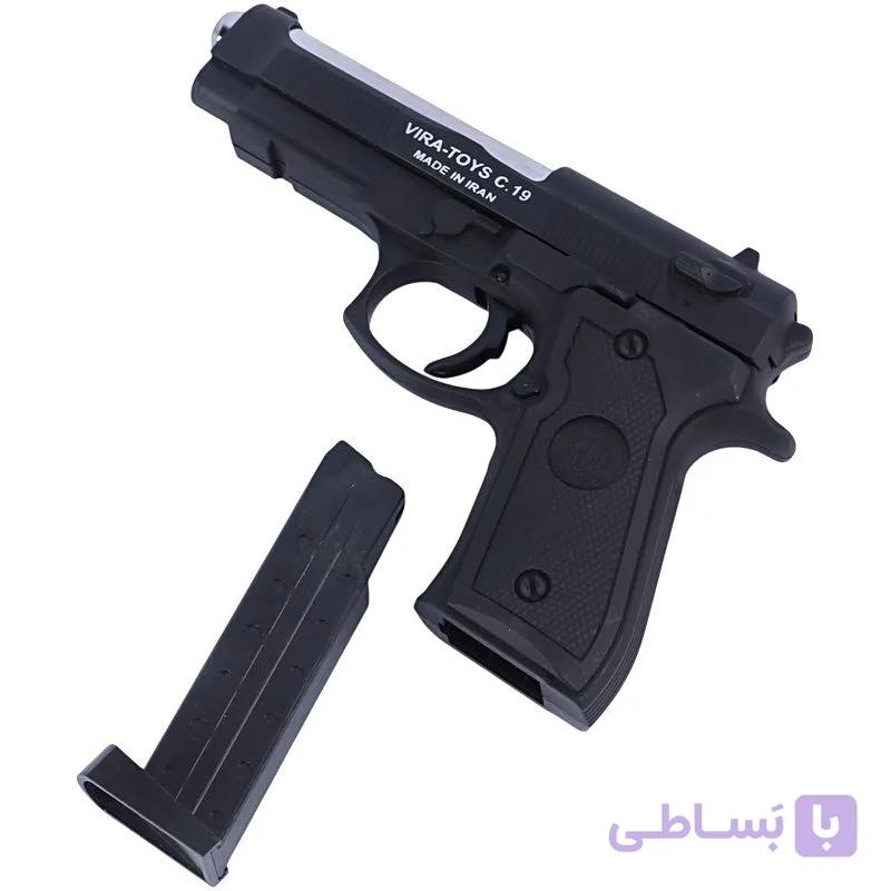تفنگ کلت فلزی c19 سنگین وزن ساچمه ای ایرسافت گان مدل ساچمه ابری