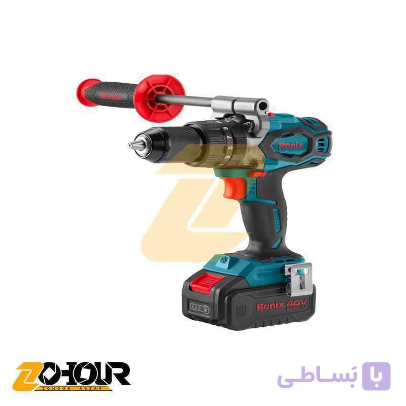 کیت دریل شارژی براشلس 40 ولت 150 نیوتن متر رونیکس مدل Ronix 8905-40V — تصویر 1