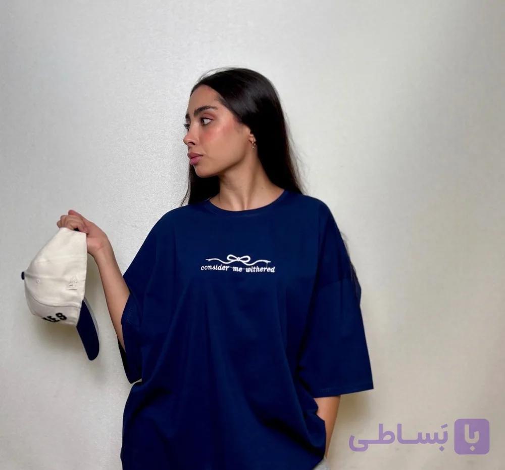 تیشرت دخترانه پاپیون باکسی