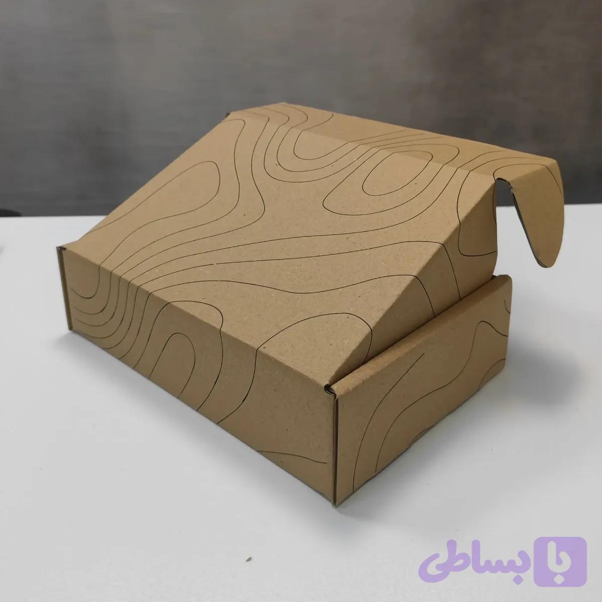 کارتن سه‌لایه کیبوردی 26*18 ارتفاع 7 سانتی‌متر طرح موج — تصویر 1