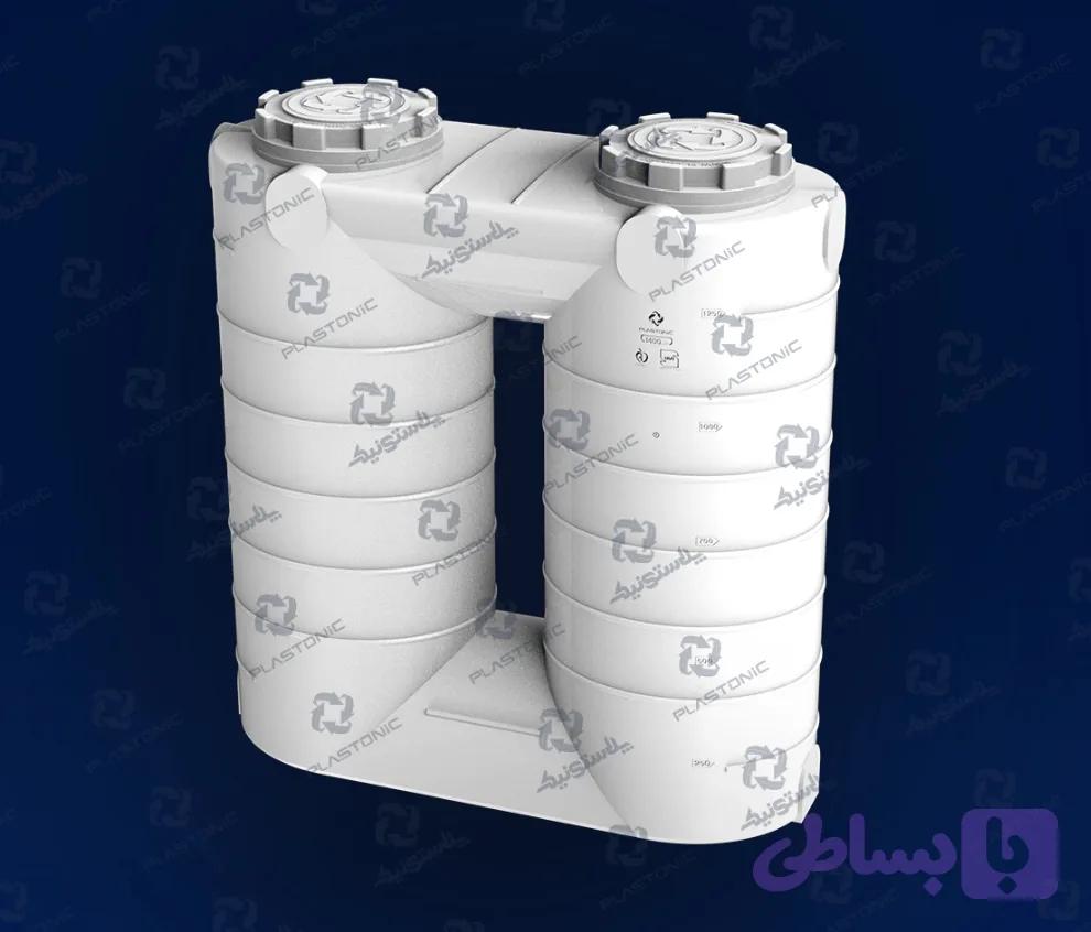 مخزن 1400 لیتری کتابی (آسانرو) پلاستونیک — تصویر 1