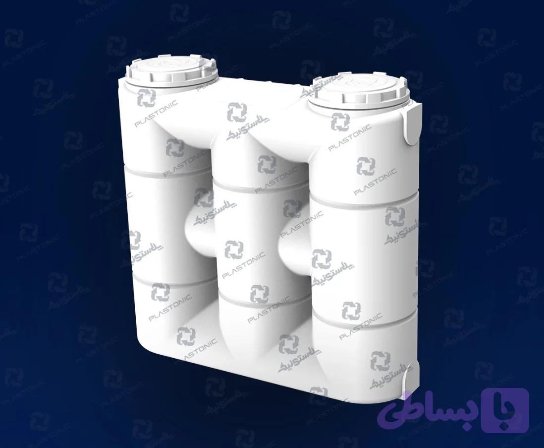 مخزن 2000 لیتری کتابی (آسانرو) پلاستونیک — تصویر 1