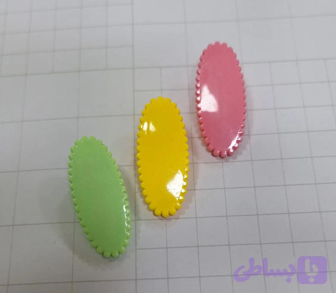گیره تق تقی پاستیلی پک سه عددی