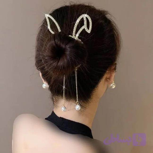 گیره خرگوشی مدل گوجه ای رنگ ثابت
