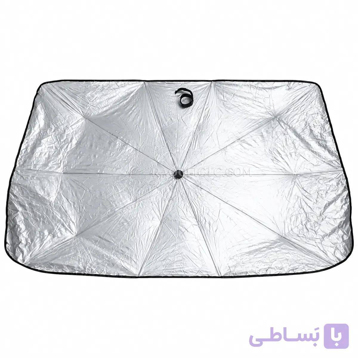 آفتابگیر شیشه جلو خودرو مدل چتری مناسب انواع ماشین — تصویر 1