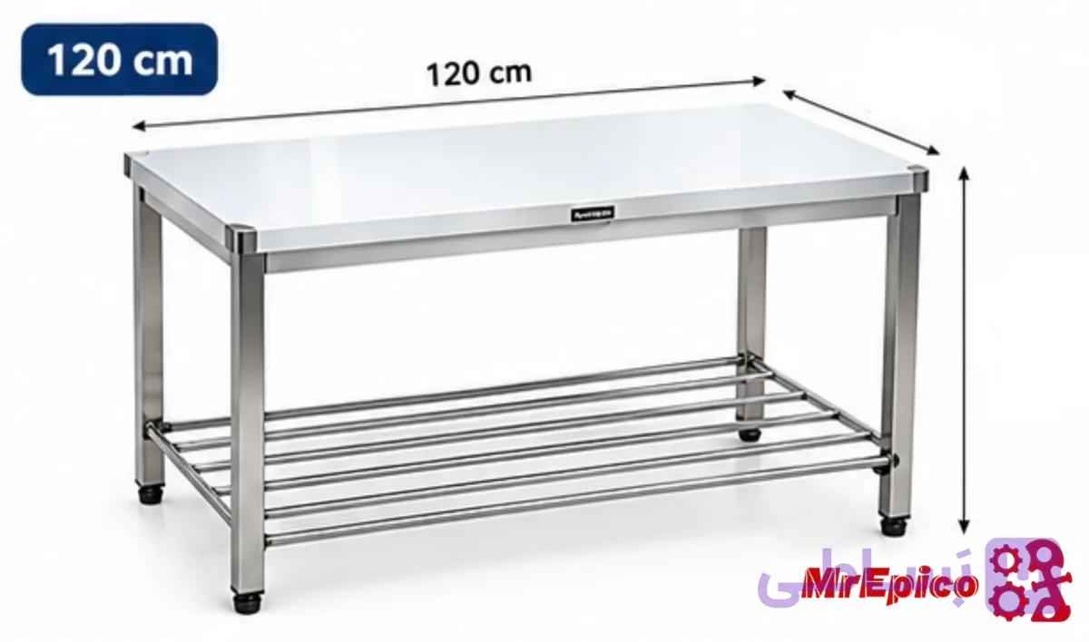 میز کار صنعتی120 سانت استیل 304 — تصویر 1
