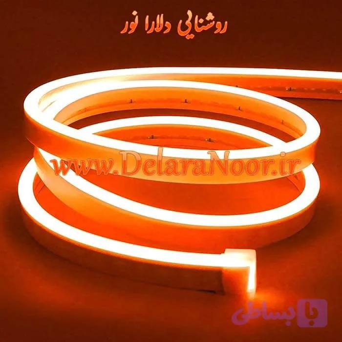 نئون فلکسی نارنجی 12 ولت — تصویر 1