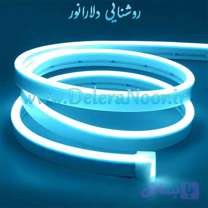 نئون فلکسی فیروزه ای 12 ولت — تصویر 1
