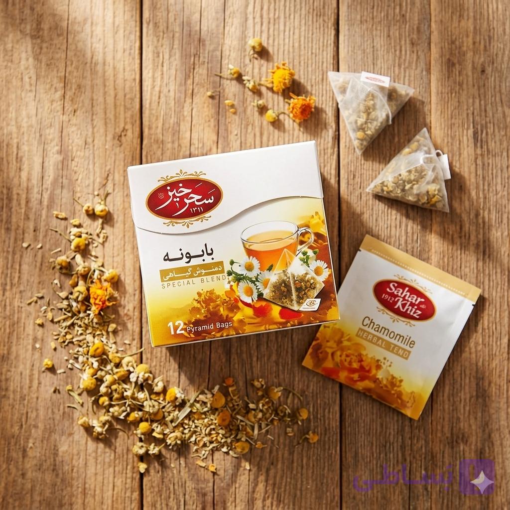 دمنوش بابونه گیاهی سحرخیز آرامش اعصاب و کاهش ناراحتی‌های گوارشی