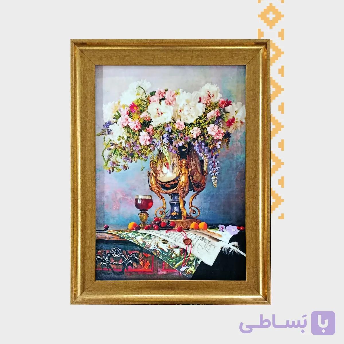 تابلو فرش چاپی طرح گل — تصویر 1