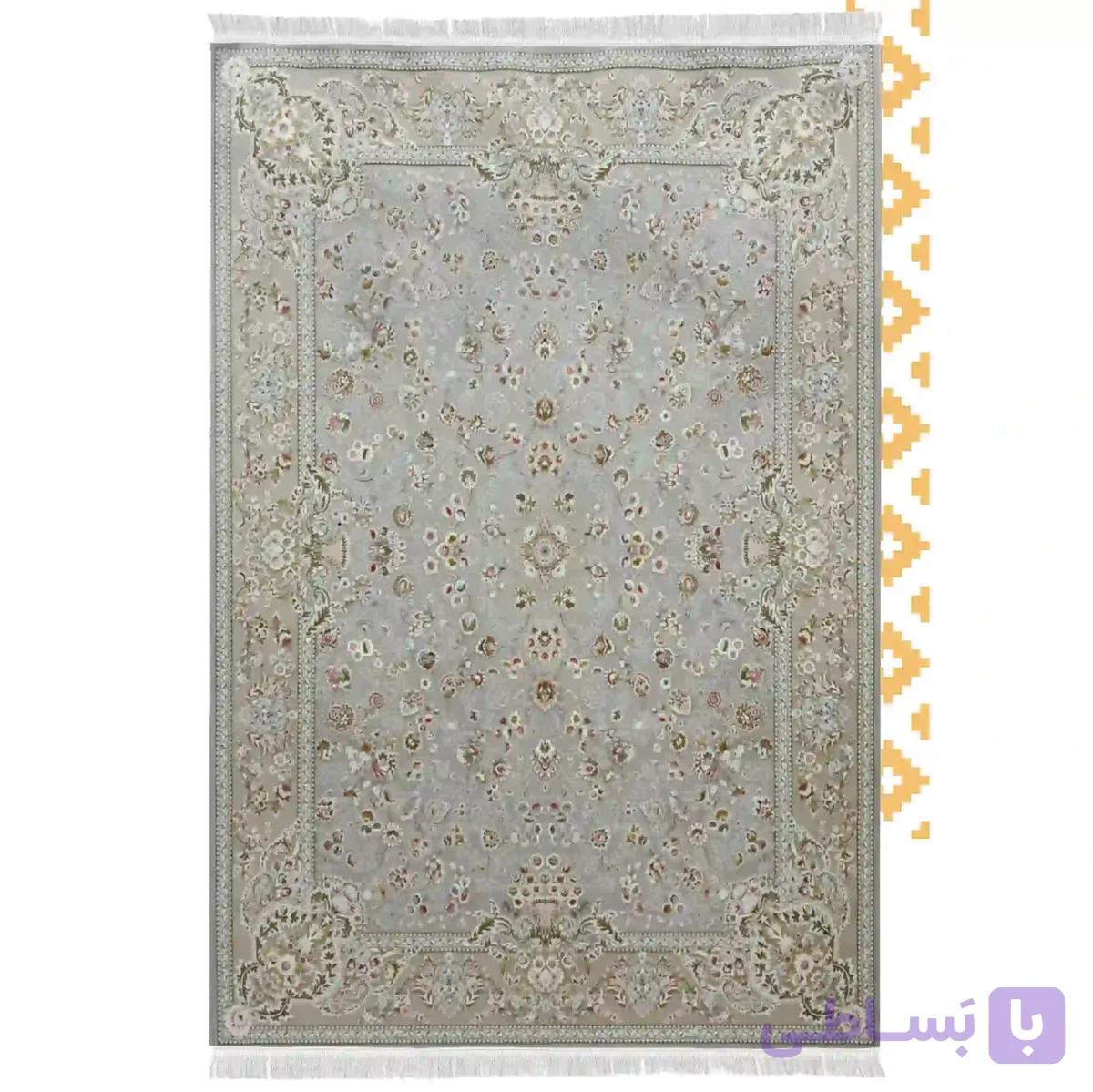 فرش مدرن 1200شانه نقره ای طرح فروغ کد AF-1194 — تصویر 1