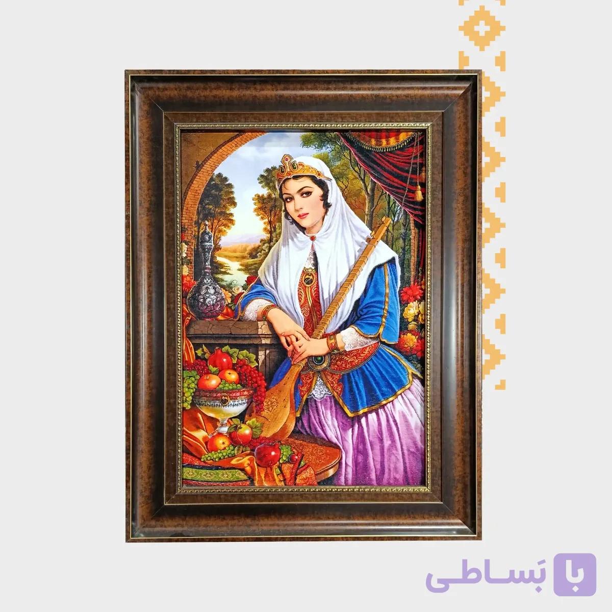 تابلو فرش چاپی طرح خنیاگر — تصویر 1