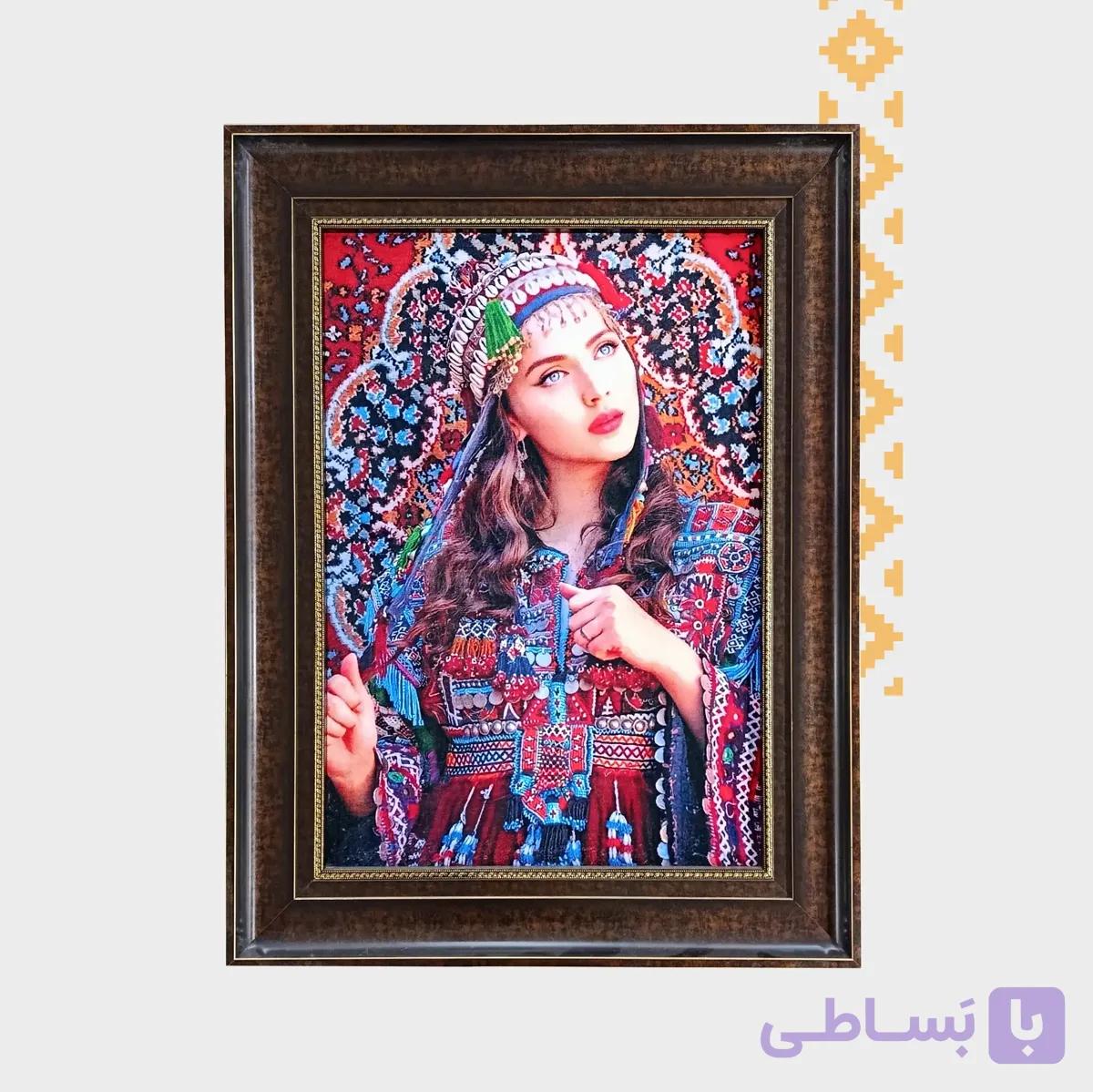 تابلو فرش چاپی طرح گلرخ — تصویر 1