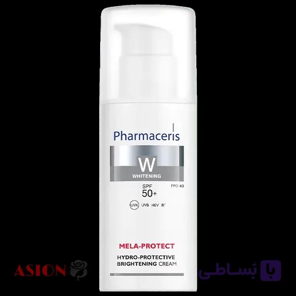 کرم روشن‌کننده و محافظتی فارماسریس w مدل mela-protect با SPF ۵۰+ حجم ۵۰ میلی‌لیتر