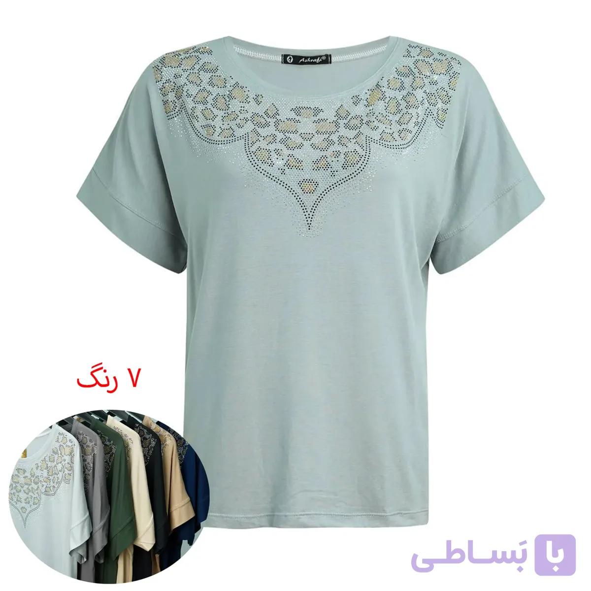 تیشرت زنانه عمده کد 6122 | خرید عمده تی شرت زنانه — تصویر 1