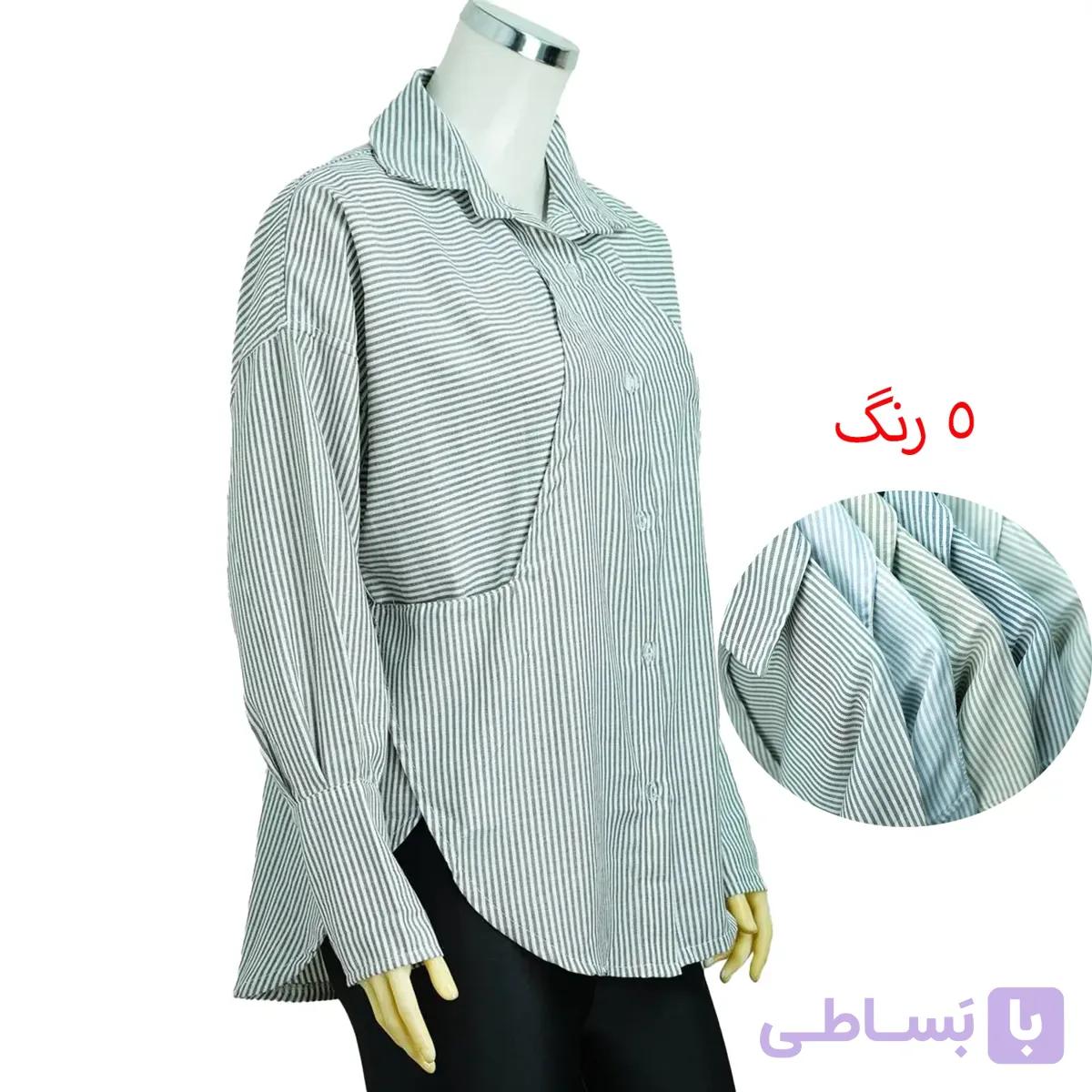 شومیز زنانه آستین بلند عمده کد 733 — تصویر 1