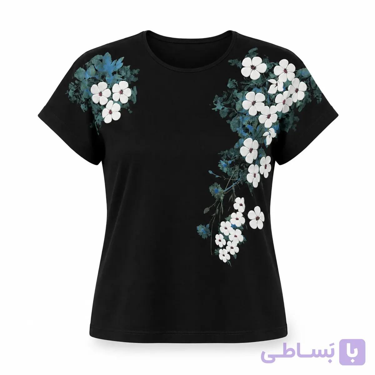 تیشرت زنانه چاپی عمده کد 2547