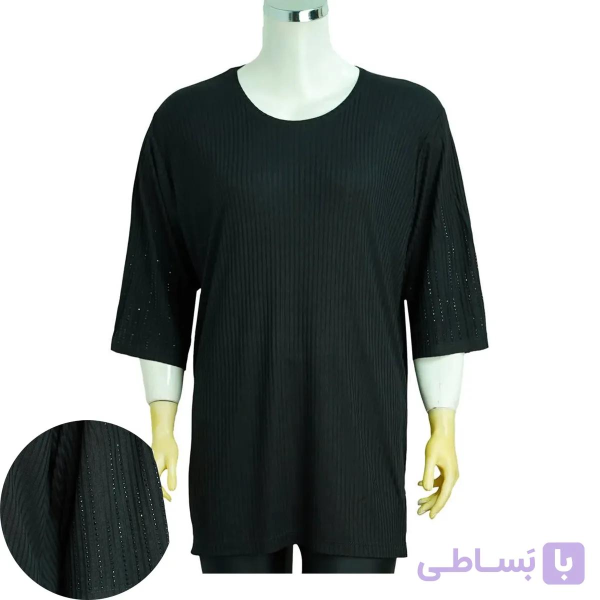 بلوز زنانه عمده سنگ کاری کد 6579 — تصویر 1