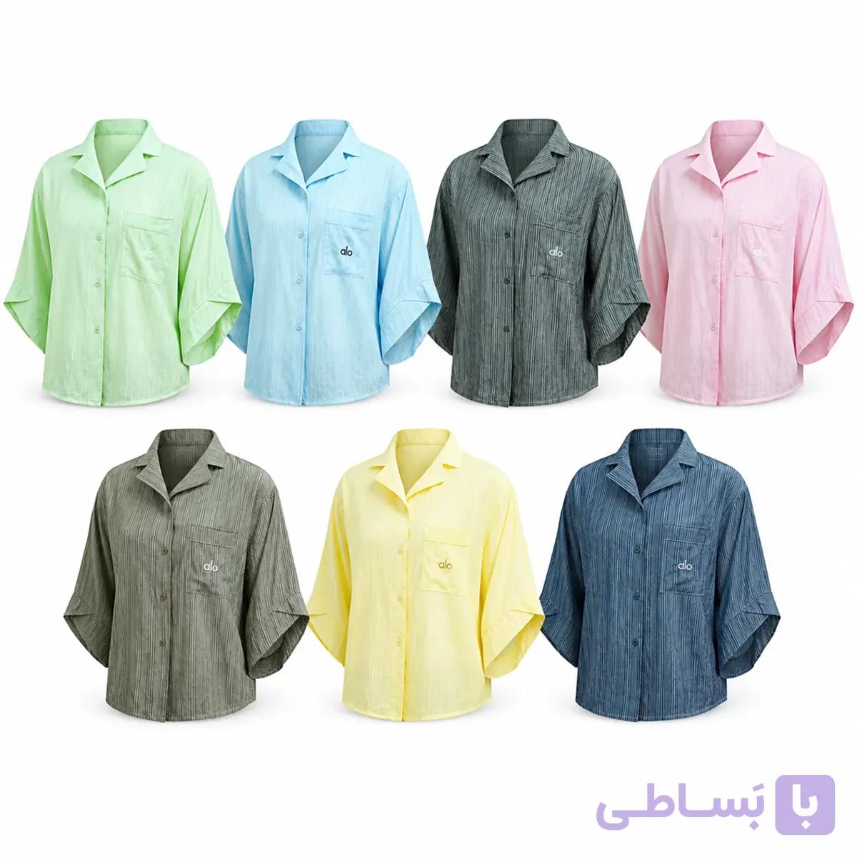 شومیز زنانه شیشه ای عمده کد 838 — تصویر 1