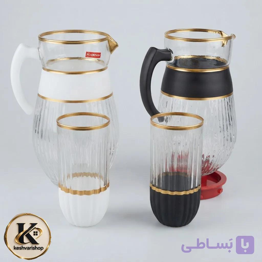 پارچ و لیوان شیشه ای