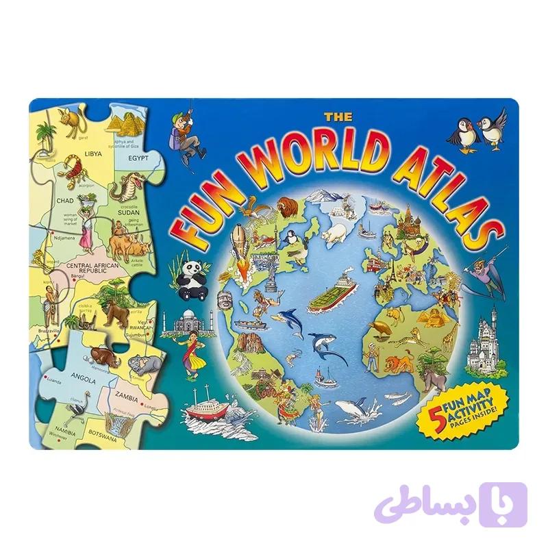 پازل آموزشی نقشه جهان مدل The Fun World Atlas به همراه کتابچه فعالیت — تصویر 1