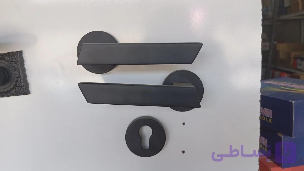 دستگیره دوتیکه درب چوبی مدل الماسی