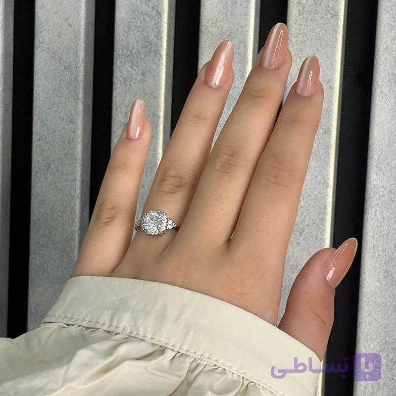 انگشتر تک تاج نگین دار سمیرا — تصویر 1