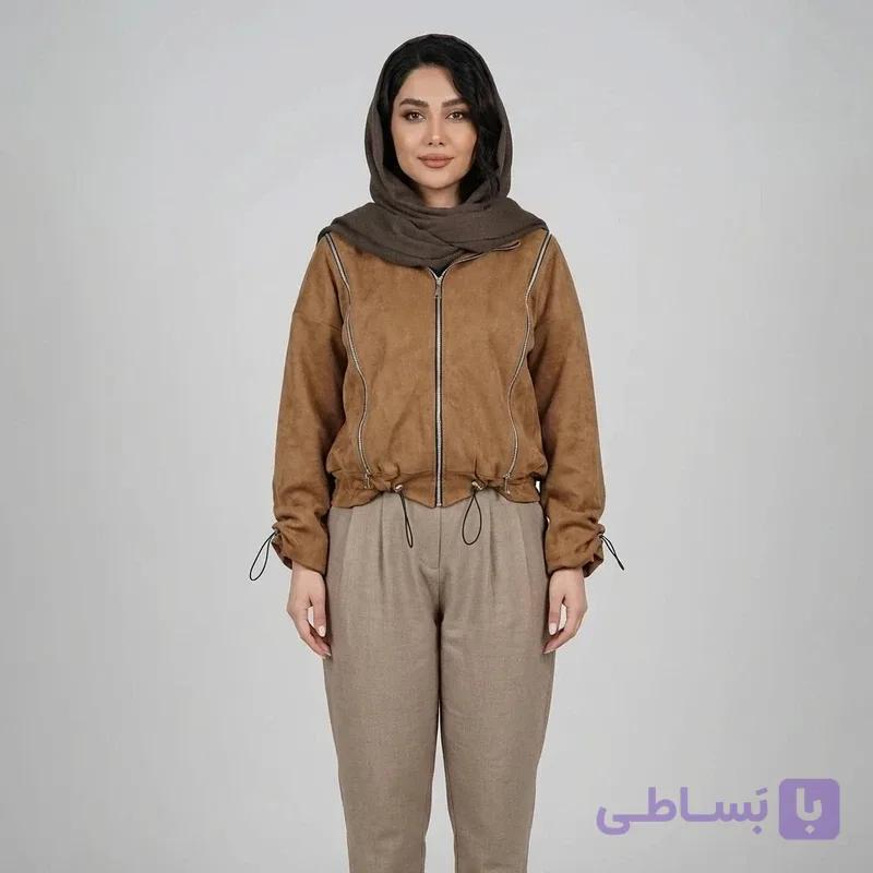 کاپشن بهاره زنانه مدل بامبر جیر ترک زیپدار — تصویر 1