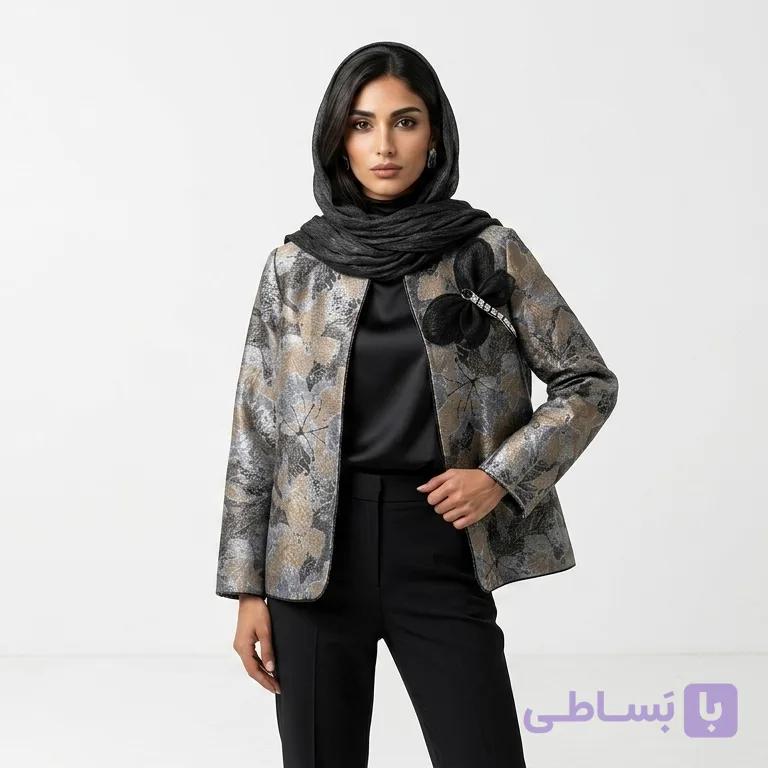 مانتو کتی زنانه طرح ابر و بادی مدل سنجاقک — تصویر 1