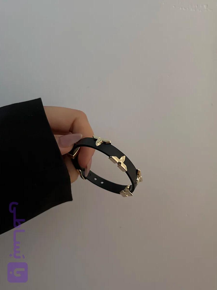 دستبند چرم لویی ویتان مشکی