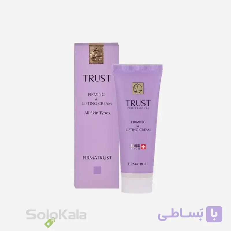 کرم سفت کننده صورت و گردن تراست مناسب انواع پوست