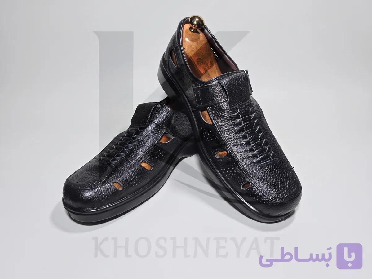 کفش مردانه تابستانی طبی چرمی کد 416