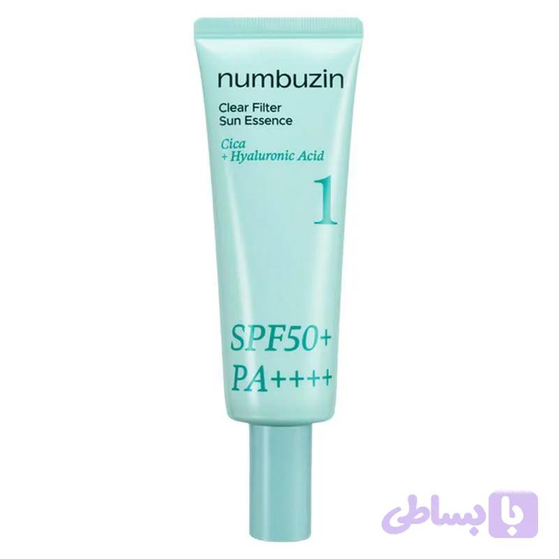 اسنس ضد آفتاب تسکین‌دهنده شماره 1 نامبوزین Clear Filter Sun Essence SPF50+ PA++++